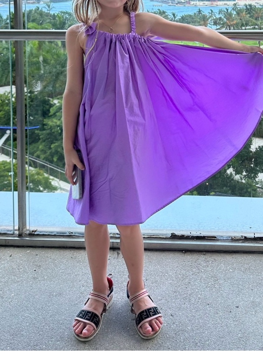 Zara Purple Halter Sundress for Kids